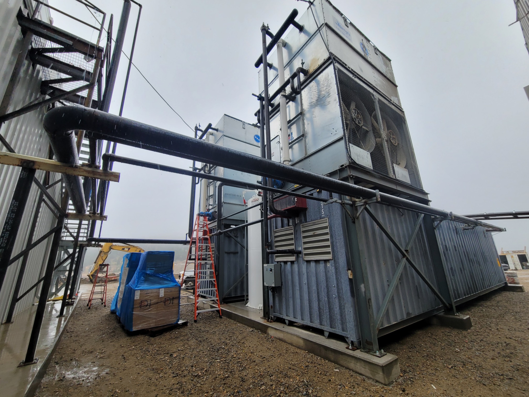 Gross Reservoir industrial equipment piping installation